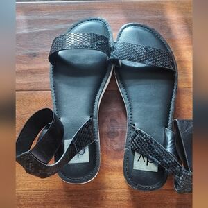 DV by Dolce Vita Black Sandals with Adjustable Straps